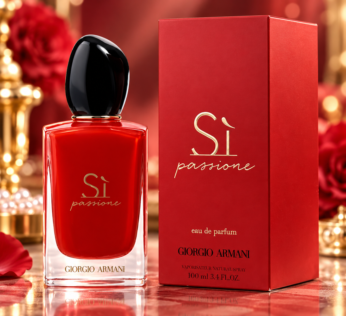 Giorgio Armani Sì Passione Eau de Parfum for Women, 3.4 oz / 100 ml