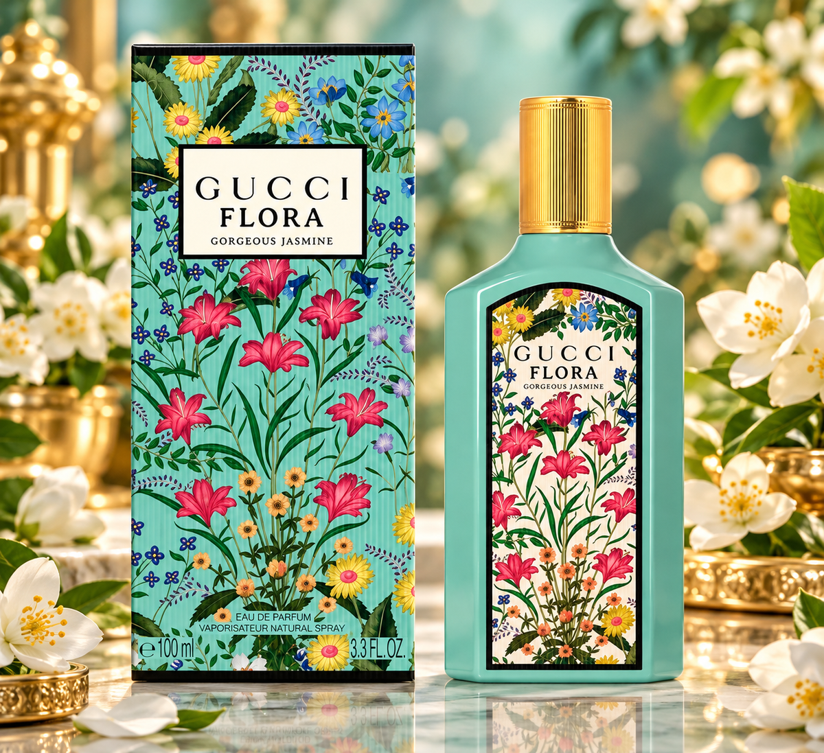 Gucci Flora Gorgeous Jasmine EDP 3.3 oz / 100 ml – Women's Luxury Perfume