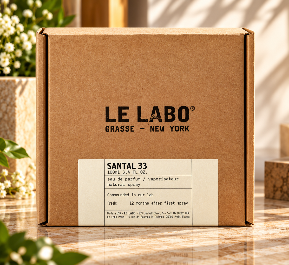 Le Labo Santal 33 Eau de Parfum Unisex, 3.4 oz / 100 ml