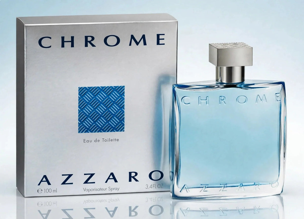 Azzaro Chrome Eau de Toilette for Men, 3.3 oz / 100 ml