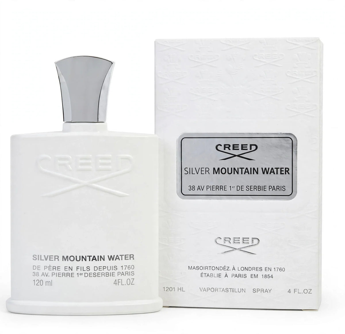 Creed Silver Mountain Water Eau de Parfum for Men, 4 oz / 120 ml