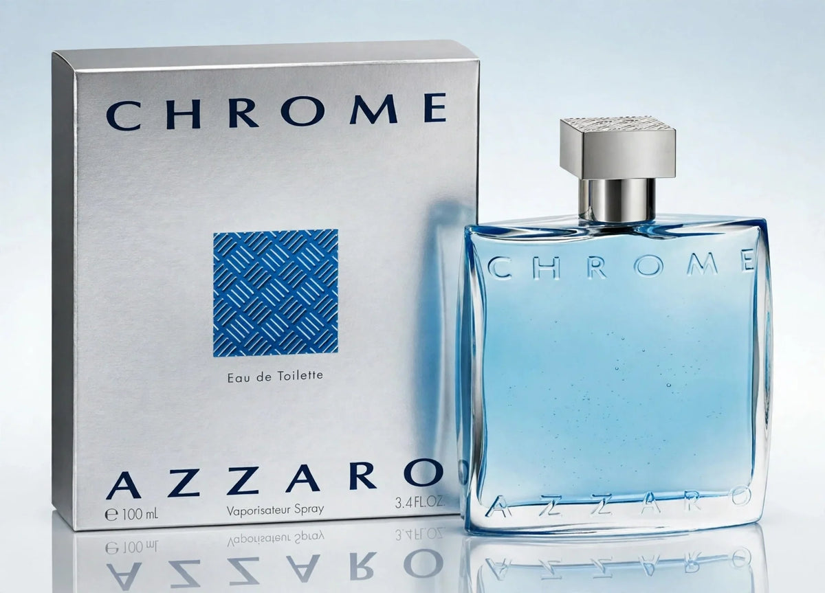 Azzaro Chrome Eau de Toilette for Men, 3.3 oz / 100 ml